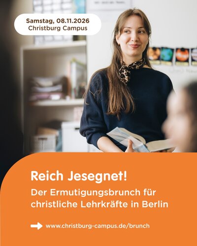  Reich Jesegnet 2026 

Du unterrichtest an einer Schule und dein Glaube ist ein wichtiger Teil deines Lebens? Dann laden...
